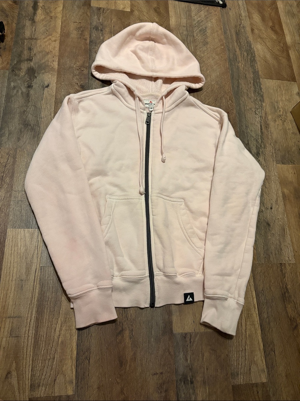 American Giant Light Pink Full-Zip Hoodie